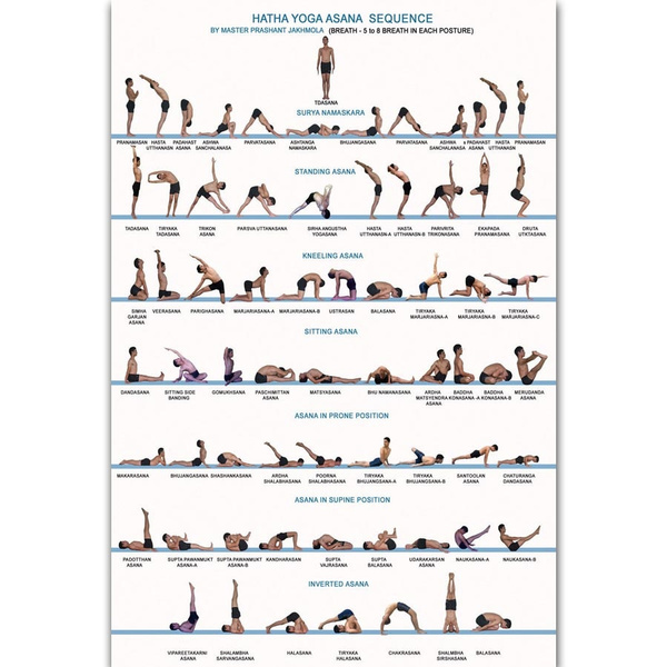 Bikram Yoga Asanas Vertical-MH2508 | Yoga asanas, Bikram yoga, Asana