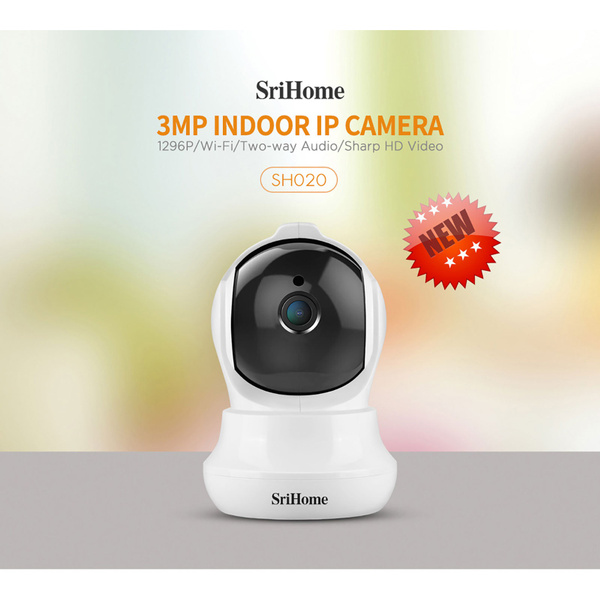 srihome sh020 wireless ip camera 1296p pan tilt night vision