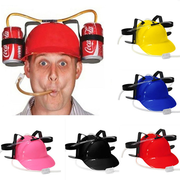 Beer Drinking Helmet, Helmet Beer Holder, Hat Straw Drinking