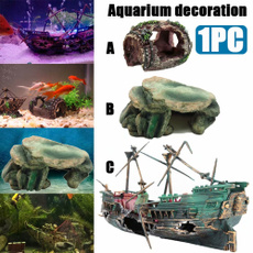 Mountain, Decor, fishaquarium, Tank