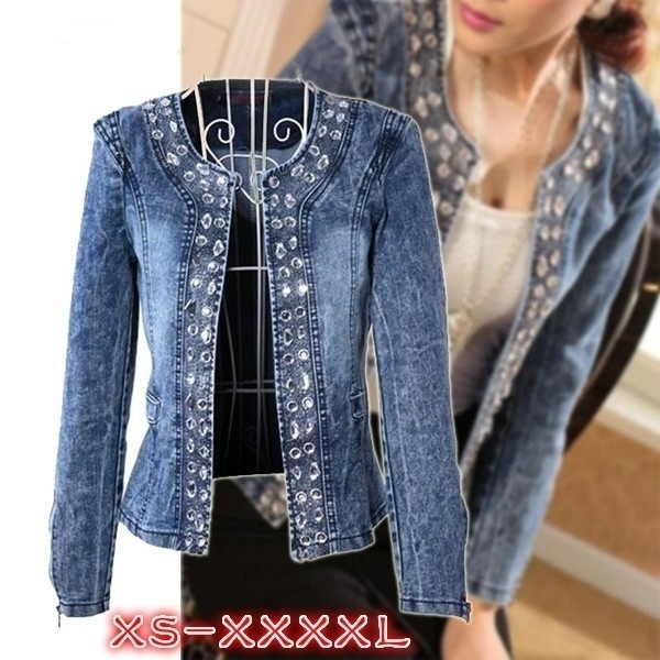 Denim jacket sale with diamonds