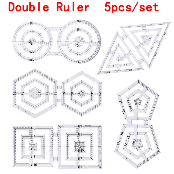 Transparent Acrylic Patchwork Rules Sewing Parts Twin Ruler Quilting