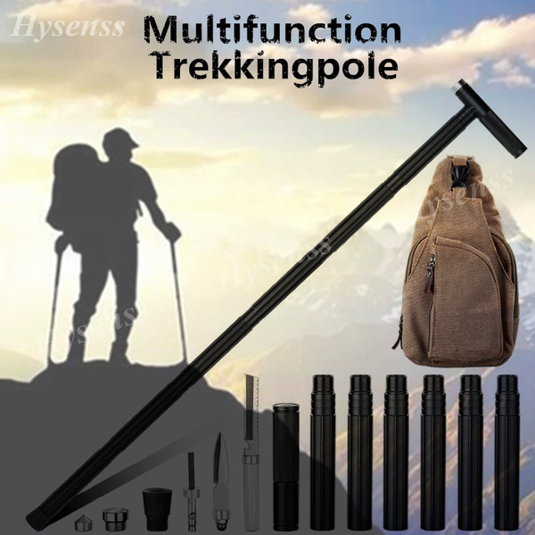 2020 Portable Multifunction Trekking Pole Walking Stick Survival Tool