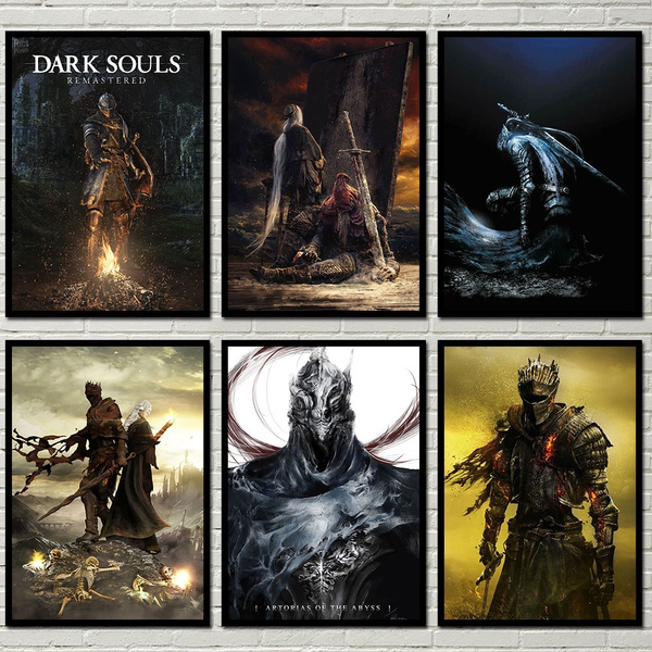 30kind 2style Dark Souls 1-3 Kraft Photo Posters Vintage Poster for Bedroom  Living Room Decor Wall sticker (11.6*16.5 Inch)