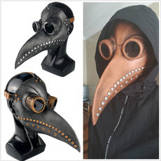 5 Styles Funny Medieval Steampunk Plague Doctor Bird Mask Latex Punk Cosplay Masks Beak Adult Halloween Event Cosplay Props