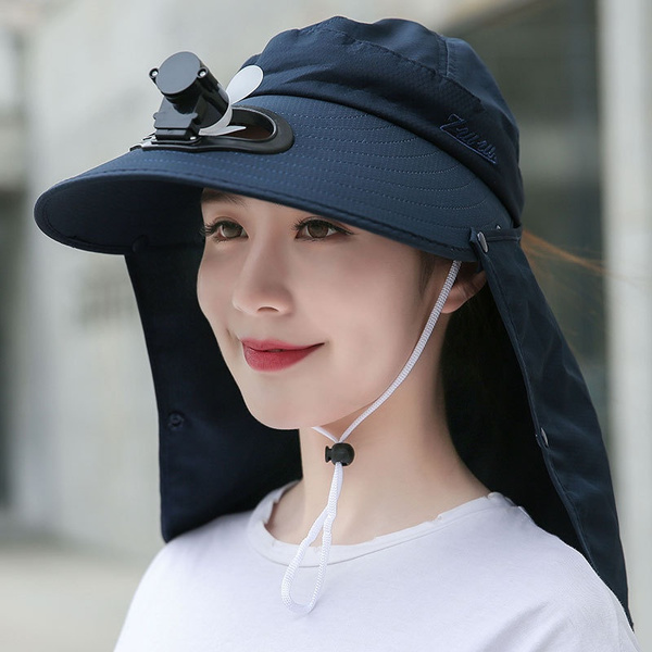 sun hat with fan