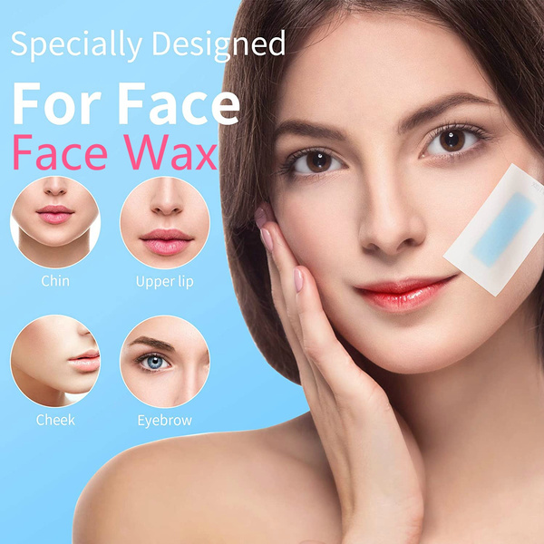 10Pcs Face Wax Strips Hair Removal Waxing Strips for Face, Eyebrow, Upper  Lip, Cheek, Chin and Middle Brow with 1 Post Cleaning Wipes | Wish