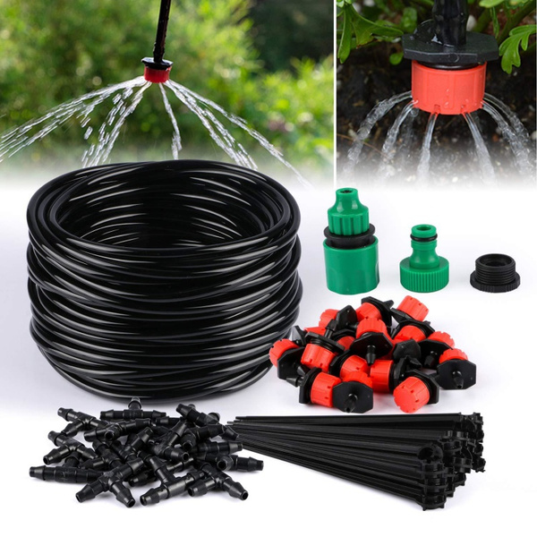 Watering Hose System Automatic Micro Drip Garden Kits With Adjustable Drippers 