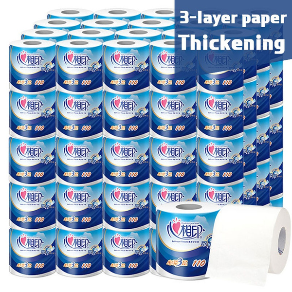 Home Kitchen Toilet Tissue Nichseng White Silky & Smooth Soft Professional Series Premium 4-Ply Toilet Paper Soft Strong and Highly Absorbent Hand Towels for Daily Use 6 Rolls 