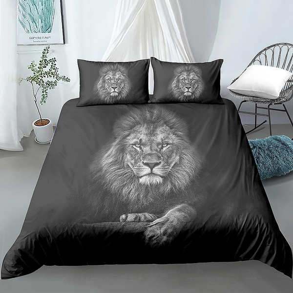Twin Bedding Queen Lion Set, Duvet Covers And Comforter Sets