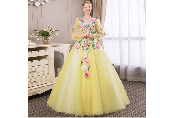 yellow sweet 16 dresses