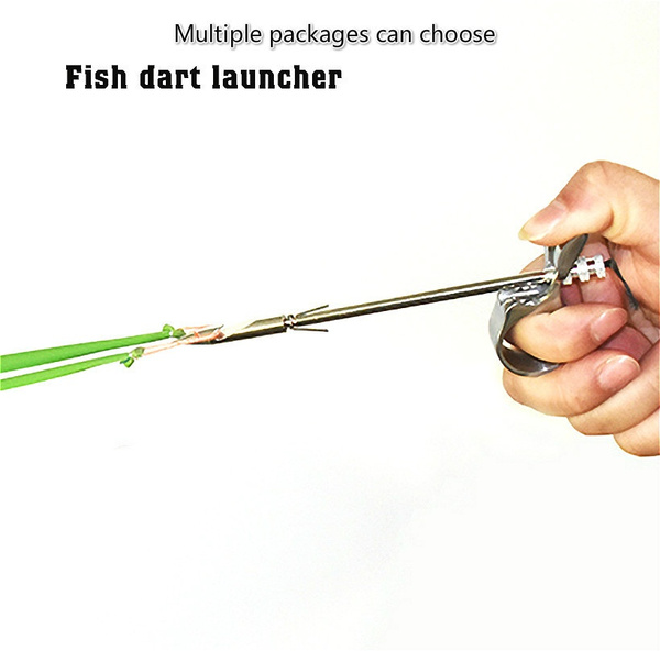 Package A-F Fish Dart Finger Launcher + Fish Dart + Rubber Band Slingshot  Shooting Assistant