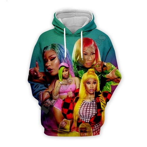 Nicki Minaj Soft Warm singer Women Men 3D Print Hoodies Pullovear Sweatshirts