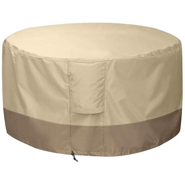 Fire Pit Cover Round 210d Oxford Cloth, 24 Round Metal Fire Pit Cover