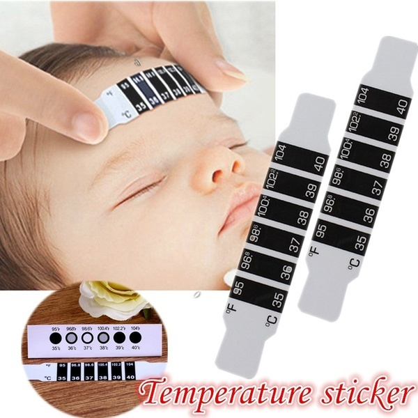 Freeby 8PCS Forehead Digital Thermometer Band Fever Baby Child Adult Check Test Temperature Stickers 