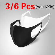 3/6 Pcs Adult/Kid Face Mask Washable Mouth Mask Anti-Dust Unisex Pollen Mask Respirator Breathable Mask for Flu Dust Prevention Allergy