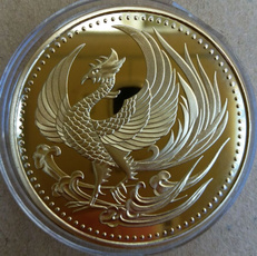 golden, Emblem, Phoenix, japanmedal