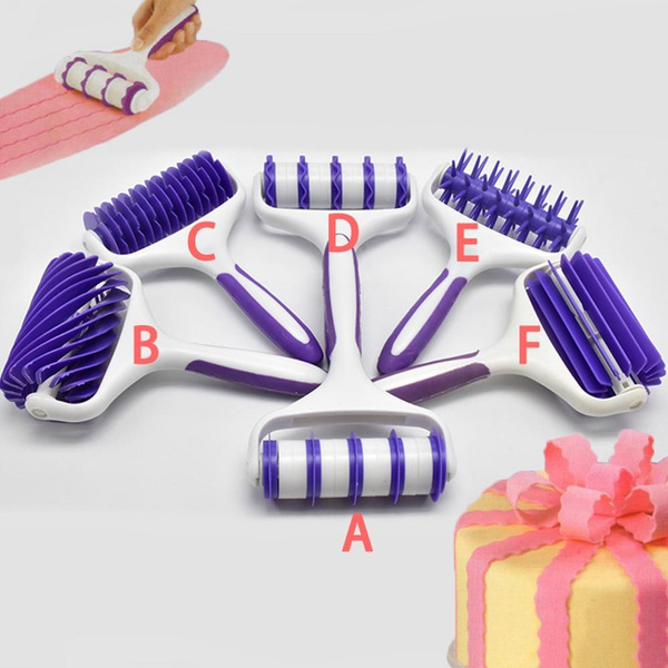 Fondant Strip Ribbon Cutter Sugarcraft Tools Cake Pin Roller DIY Cake Decor FI 