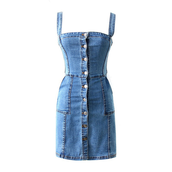 divided denim dress