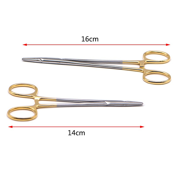 Dental Needle Holders Stainless Steel Orthodontic Plier Gold Plated