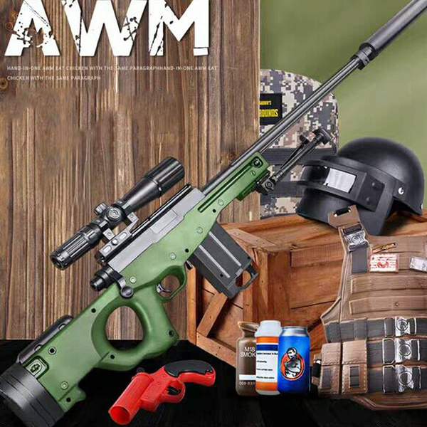 Awmウォーターバレットスナイパーライフルpubg M24狙撃用水鉄砲結合バージョン子供用おもちゃ高品質安全ペイントボールガンクリスマスギフト 個のpc爆弾を含む Wish
