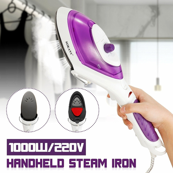 1000W Portable Electric Steam Iron Handheld Fabric Clothes Laundry Steamer Brush 