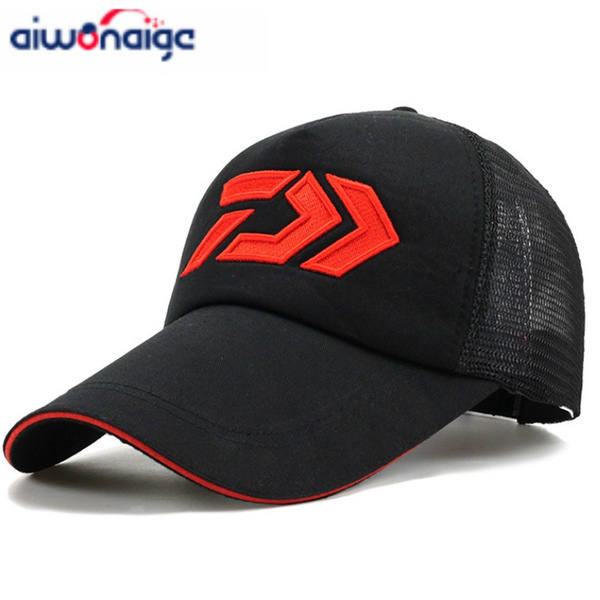 2020 New Daiwa Summer Sun Hat Breathable Mesh Sunshade Breathable Adjustable Sun Hat Big And Male Outdoor Fishing Brand Cap Wish