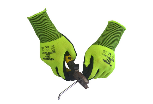 3 Pairs Wondergrip Gloves Plumber Nitrile Sandy Coating Men Work Safety  Gloves