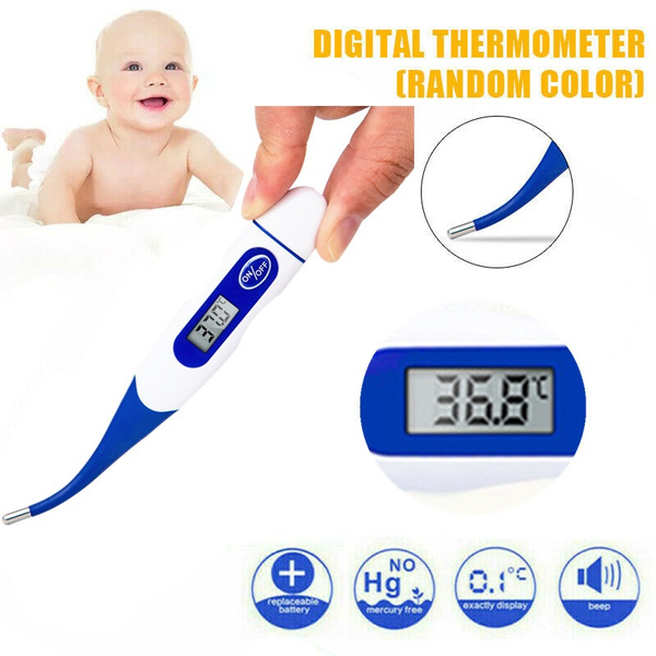 Soft Head Digital Thermometer Temperature Instruments for Fever Electronic Digital LCD Head Thermometer for Baby Adult