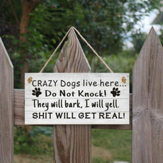 catsign, woodenplaque, crazydogsign, Gifts