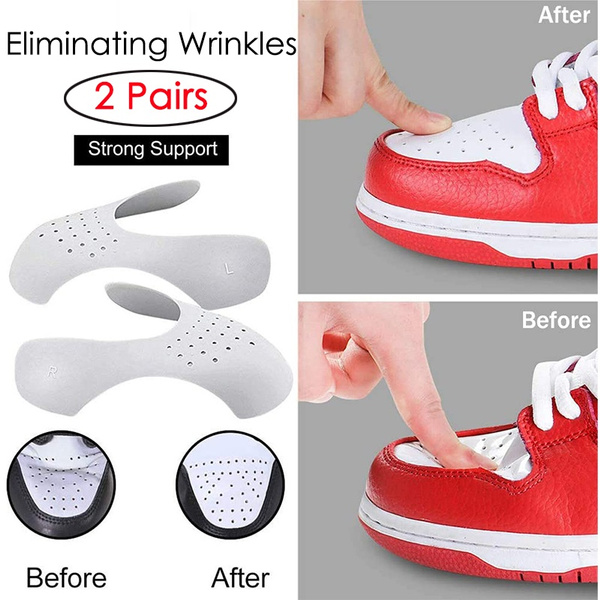 Sneaker Crease Protector Shoes Anti Wrinkle Shields Toe Box No Creases Reduce Insert Stopper Gaurds Preventer Feilds Against For Running Casual Shoes 2 Pairs Men S Us Size 7 12 White Wish