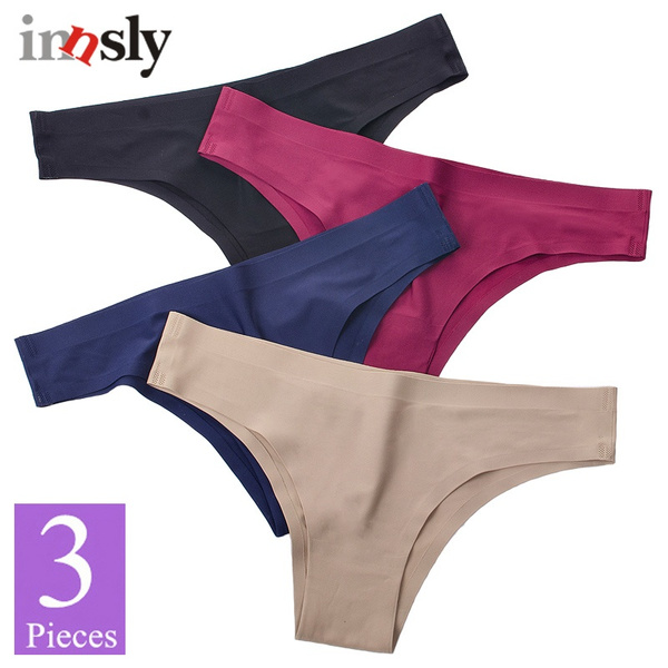 Sexy Femine Silk Bikini Panties 3 Pack