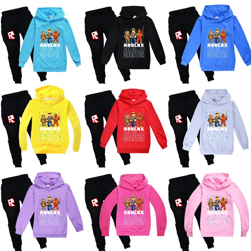Roblox Set For Kids 2 Piece Set Casual Tracksuit Hoodies Pants Streetwear Teenagers Sweatsuits Sport Pants Kids Clothes Wish - children roblox game spring clothing sets boys clothes set girls sweatshirt hoodie pant costume suit kids 2019 tracksuit wl037
