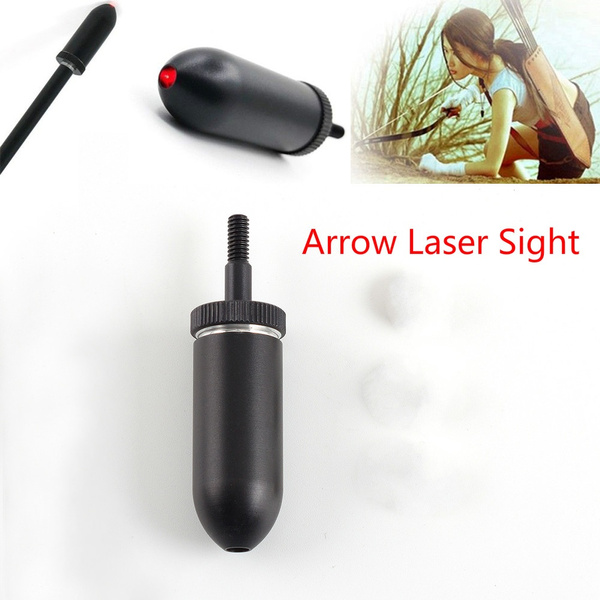 Crossbow & Archery Laser Bore Sighter - Red Laser Tool Threads Onto Arrows For Easy Zeroing (Batteries Incl.)
