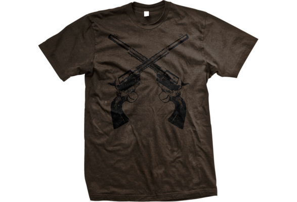 Crossed Pistols Pro-gun 2nd Second Amendment Classic Handguns Mens T-shirt 