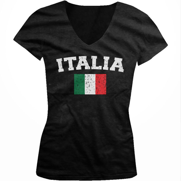 Italia Distressed Soccer - Italian Italy The Boot Pride Juniors V-neck ...