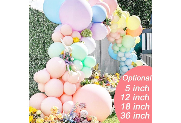 5/18/36 inch wide big macaroon pastel candy balloons garland arch wall wedding