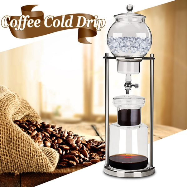 1000ml 10cups Coffee Cold Brew Ice Drip Water Drip Coffee Maker Pot  Household Dutch Serve For Coffee Brewer Tool