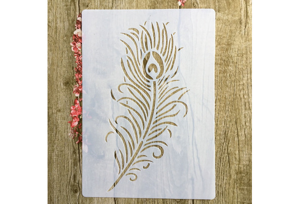 A4 Layering Stencil Template for Wall Painting Scrapbooking Stamping REUSEABLE Stencils Peacock 