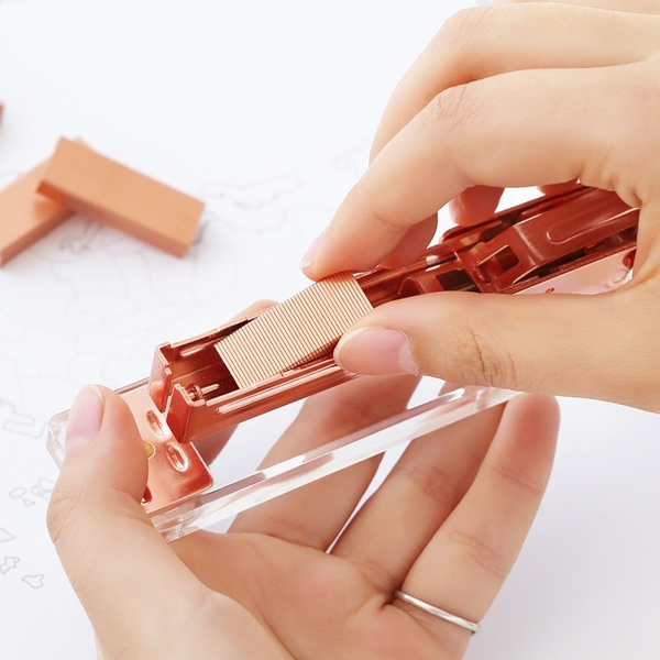 Creative Rose Gold Staples Metal Staple For Staplers Trend Office  Accessories 26/6 Stationery Supplies