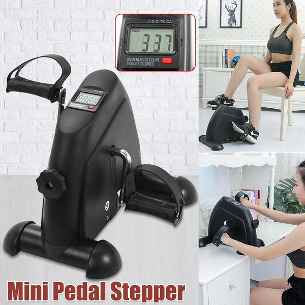 Adjustable Mini Pedal Stepper Bike Indoor Cycling Fitness Exerciser LCD Screen 