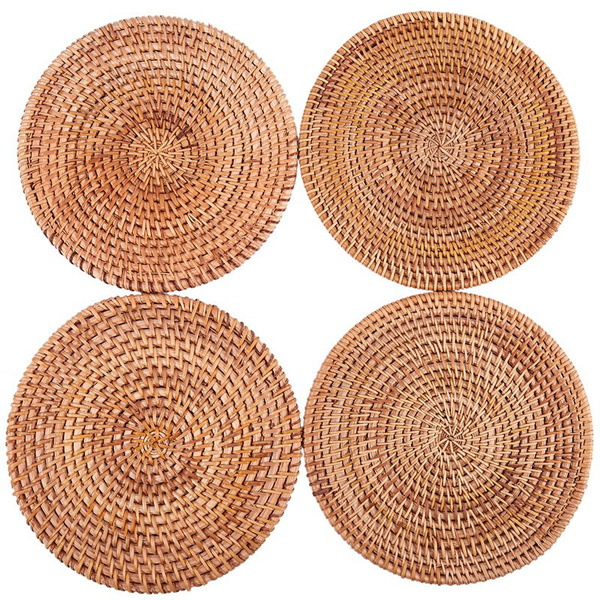 for Hot DishesWoven Rattan Hot Pads for Dining Table,Kitchen Heat