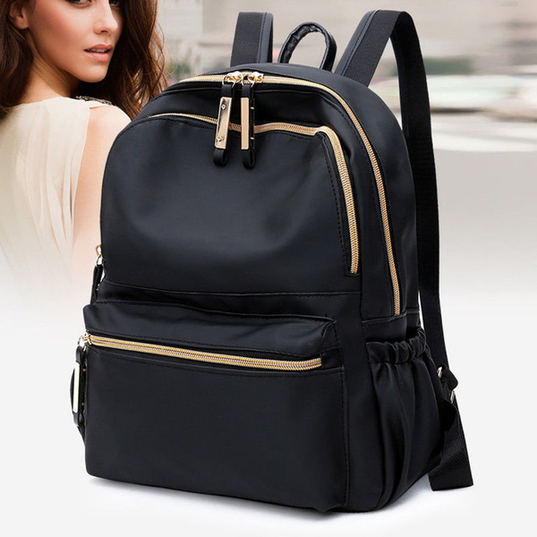 black travel backpack women's