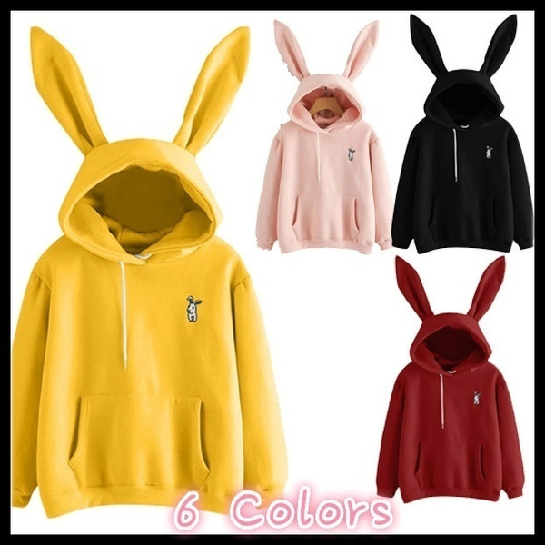bunny hat moletom com capuz