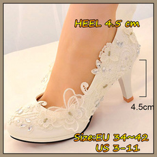 Lace, Womens Shoes, Rhinestone, High Heel