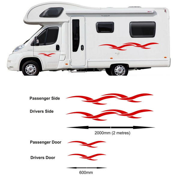 Motorhome Horsebox Caravan Campervan Decal Vinyl Graphics Stickers Design MH003 Wish