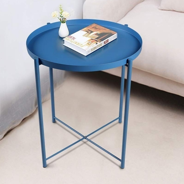Round Metal Coffee Table Patio / Round Plastic Coated Metal Patio Side