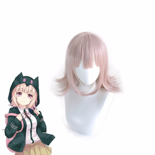 Dangan Ronpa Nanami ChiaKi Wig Cosplay Costume Dangan Ronpa Synthetic Hair Women Wigs One Cap