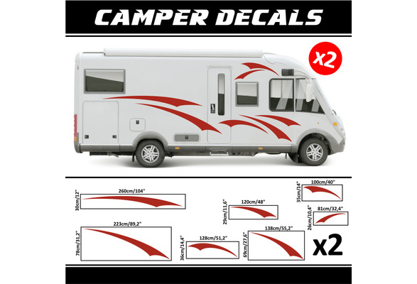 Kit adesivi per camper sticker 2x casa mobile Caravan motorhome