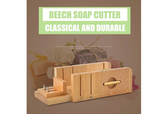 Adjustable Beech Wooden Soap Cutter Wire Slicer DIY Homemade Soap Making  Tool Bar Soap Loaf Cutter Kit with Beveler Planer and Repair